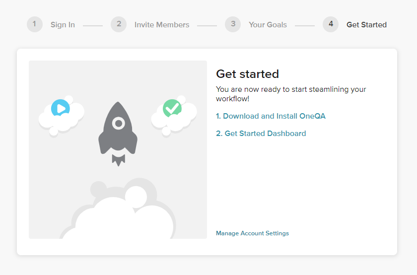 OneQA Get started instructions