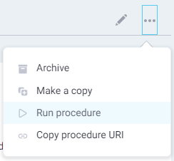 Run procedure